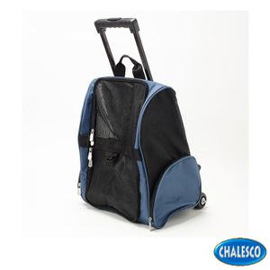 Mochila Canguru com Rodinhas Chalesco para Raças Pequenas Azul