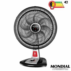 Ventilador de Mesa Mondial Turbo com Sistema de Repelente Líquido Preto e Prata - VTX-40-8P-RL