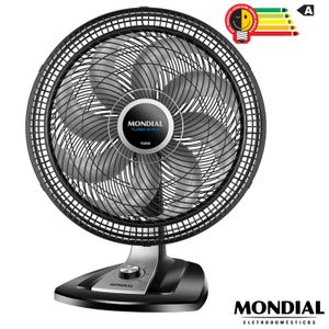 Ventilador de Mesa Mondial Turbo com 03 Velocidades Preto e Prata - VTX-50-8P