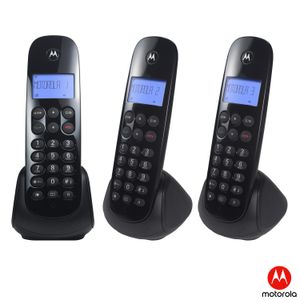 Telefone Digital sem Fio Motorola com Dect 6.0, Identificador de Chamadas, Display e 2 Ramais - Moto700-MRD3