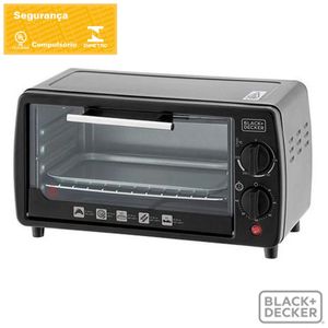 Forno Elétrico de Mesa Black & Decker Bake Chef Mini com 9 Litros de Capacidade, Grill Preto - FT9