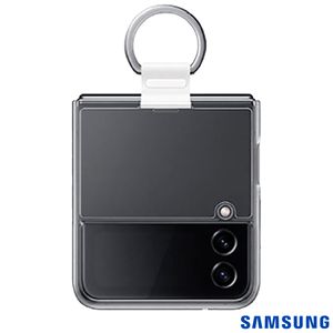Capa Protetora para Galaxy Z Flip 4 Clear Cover com Argola em Policarbonato Transparente - Samsung - EF-OF721CT