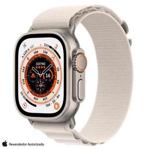 Apple Watch Ultra  (GPS+Cellular 49mm) Caixa de Titânio com Pulseira Loop Alpina Estelar P