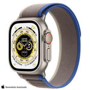 Apple Watch Ultra (GPS+Cellular 49mm) Caixa de Titânio com Pulseira Loop Trail Azul e Cinza M/G