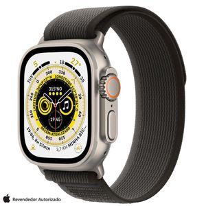 Apple Watch Ultra (GPS+Cellular 49mm) Caixa de Titânio com Pulseira Loop Trail Preta e Cinza P/M