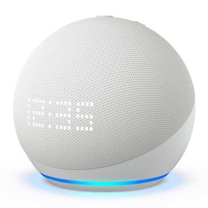 Echo Dot (5ª geração) Smart Speaker com relógio e Alexa Amazon Branco