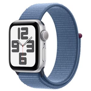 Apple Watch SE (GPS 40 mm) Caixa Prateada de Alumínio Pulseira Loop Esportiva Azul-inverno