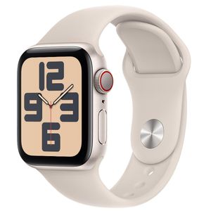 Apple Watch SE (GPS + Cellular 40 mm) Caixa de Alumínio Estelar, Pulseira Esportiva Estelar – PM