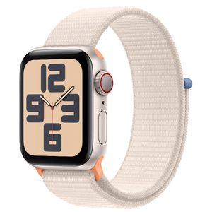 Apple Watch SE (GPS + Cellular 40 mm) Caixa de Alumínio Estelar, Pulseira Loop Esportiva Estelar