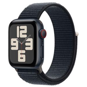 Apple Watch SE (GPS + Cellular 40 mm) Caixa de Alumínio Meia-noite, Pulseira Loop Esportiva Meia-noite