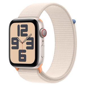 Apple Watch SE (GPS + Cellular 44 mm) Caixa de Alumínio Estelar, Pulseira Loop Esportiva Estelar