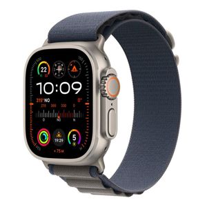 Apple Watch Ultra 2 (GPS + Cellular) 49 mm Caixa de Titânio com Pulseira Loop Alpina Azul M