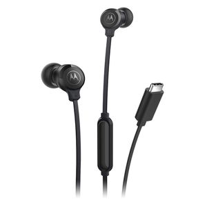 Fone de Ouvido Motorola Earbuds 3c-S Para Conexão Usb-C com Microfone Preto