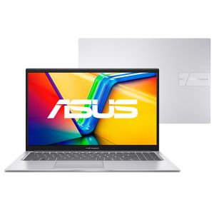 Notebook Asus VivoBook 15, Intel® Core i5 1235U, 8GB, 512GB SSD, Tela de 15,6" FHD, Cool Silver - X1504ZA-NJ986W