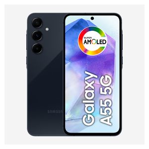 Smartphone Samsung Galaxy A55 5G Azul Escuro, 256GB, 8GB RAM e Câmera Tripla 50MP + 12MP + 5MP