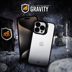 Capa para iPhone 16 Plus - Gravity Preta - Gshield
