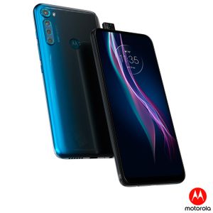 Smartphone Moto One Fusion+ Azul Indigo, com Tela de 6,5", 4G, 128GB e Câmera de 64 MP + 8 MP + 5 MP + 2 MP - XT206