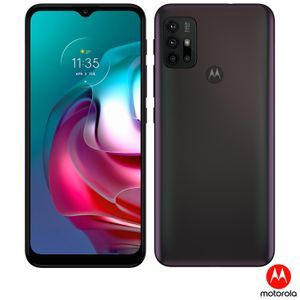 Smartphone Moto G30 Dark Prism, com Tela de 6,5", 4G, 128GB e Câmera Quádrupla de 64MP + 8MP + 2MP + 2 MP - XT2129-