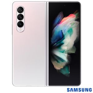 Samsung Galaxy Z Fold3 Prata, Tela Dobrável 7,6? + 6,2´´, 5G, 256GB e Câmera Tripla de 12MP+12MP+12 MP - SM-F926