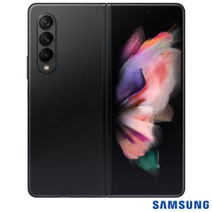 Samsung Galaxy Z Fold3 Preto, Tela Dobrável 7,6´´ + 6,2´´, 5G, 512GB e Câmera Tripla de 12MP+12MP+12MP - SM-F926