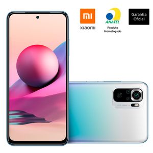 Redmi Note 10S Xiaomi Ocean Blue, com Tela de 6,43", 4G+, 128GB e Câmera Quádrupla de 64MP + 8MP + 2MP + 2MP - CX31