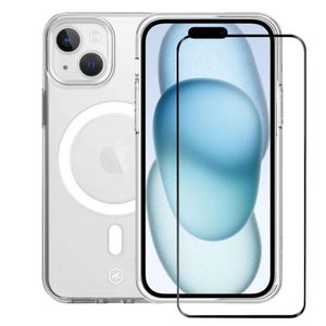Kit Capa MagSafe Crystal Armor e Pelicula Coverage 5D Pro Preta para iPhone 15 - Gshield