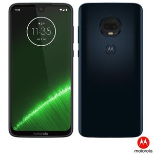 Moto G7 Plus Índigo Motorola com Tela de 6,24", 4G, 64GB e Câmera de 16 MP + 5 MP - XT1965-2