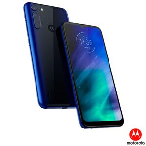 Smartphone Moto One Fusion Azul Safira, com Tela 6,5", 4G, 128GB e Câmera de 48MP (Quad Pixel) + 8MP+5MP+2MP -XT207