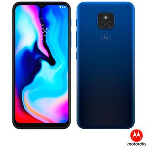 Smartphone Moto E7 Plus Azul Navy, com Tela de 6,5", 4G, 64GB e Câmera de 48MP* + 2MP - XT2081-1