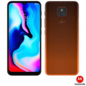 Smartphone Moto E7 Plus Bronze Âmbar, com Tela de 6,5", 4G, 64GB e Câmera de 48MP* + 2MP - XT2081-1