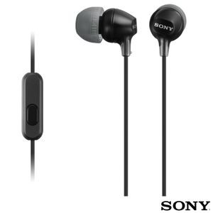 Fone de Ouvido Sony Intra-Auricular com Microfone Preto - MDREX15AP/BCE