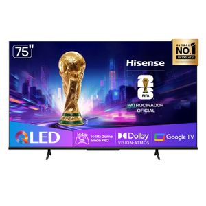 Smart TV 4K Hisense QLED 75” Polegadas com Dolby Vision, Dolby Atmos, HDR10+ e Wi-Fi - 75Q7QG