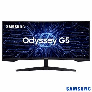 Monitor Odyssey G5 34" Curvo Samsung LCD com 3000:1 de Contraste - LC34G55TWWLXZD