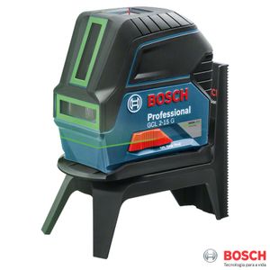 Nível a Laser Bosch de Linhas Verdes 15 Metros com Pontos Azul em Maleta Plástica - GCL 2-15 G