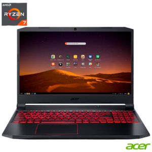 Notebook Gamer Acer Nitro5, AMD Ryzen 7-4800H, NVIDIA GTX1650, 16GB RAM, 256GB SSD, 15,6" - AN515-44-R4C8