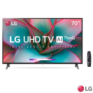 Smart TV LG 70" 4K UHD 70UN7310 WiFi Bluetooth HDR Inteligência Artificial ThinQ Smart Magic Google Alexa