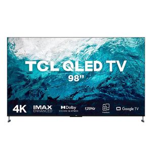 Smart TV TCL QLED 4K UHD 98´´ Google TV com Google Assistant, Design sem Borda e Wi-Fi - 98C735