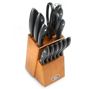 Jogo de Facas com Cepo Lindbergh com 14 Peças em Inox e Preto - Oster