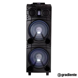 Torre de Som Gradiente Black Bass com Display Digital, Bluetooth e 1200 W de Potência - GDB10M