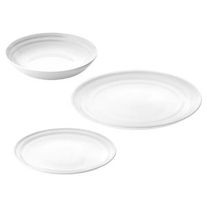 Conjunto de 18 Peças em Porcelana Gocce Everyday Branco - Guzzini