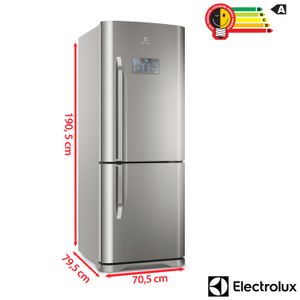 Refrigerador Bottom Freezer Inverter Electrolux de 02 Portas Frost Free com 454 Litros Painel Blue Touch - IB53X