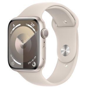 Apple Watch Series 9 (GPS 45 mm) Caixa Estelar de Alumínio com Pulseira Esportiva Estelar - M/G