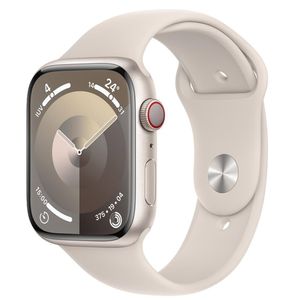 Apple Watch Series 9 (GPS + Cellular 45 mm) Caixa de Alumínio Estelar, Pulseira Esportiva Estelar – MG