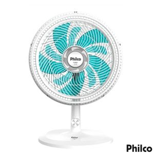 Ventilador de Mesa Philco Turbo com 03 Velocidades Branco e Azul - PVT492BA