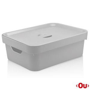 Caixa Organizadora com Tampa Cube M Branca - Ou
