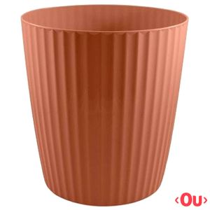Vaso Groove G de Poliestireno Terracota - Ou