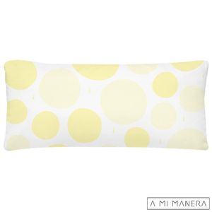 Almofada de Decoração Bolas Branco e Amarelo - A Mi Manera