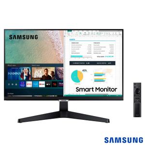 Smart Monitor 24" Samsung LCD com Plataforma Tizen, Tap View, HDMI, Bluetooth, HDR, Preto, Série M5 - LS24AM506NLMZ