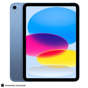 iPad Apple (10ª Geração) A14 Bionic (10,9´´, Wi-Fi + Cellular, 64GB) - Azul