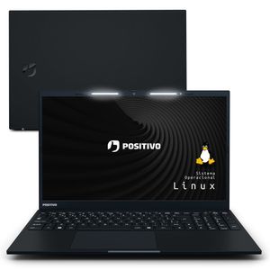 Notebook Positivo Vision R15 AMD® Ryzen 5-5500U Linux 16GB RAM 256GB SSD IPS Full HD 15.6” Lumina Bar - Preto